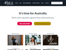 Tablet Screenshot of migrationcentreofaustralia.com.au